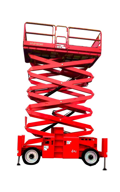 Cross country scissor type aerial work platform