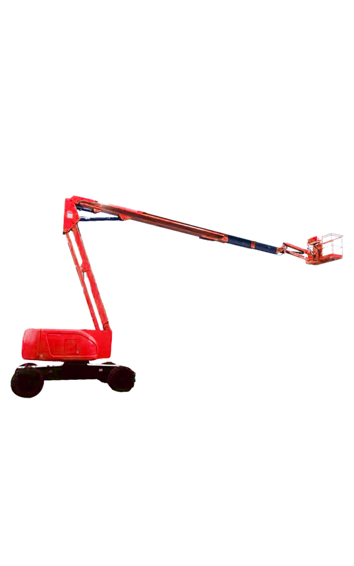 Off road curved arm aerial work platform