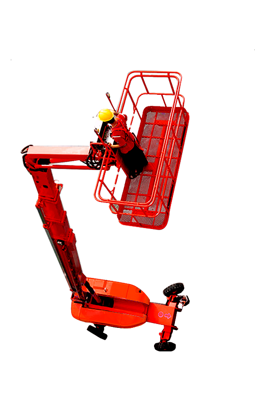 Straight arm aerial work platform