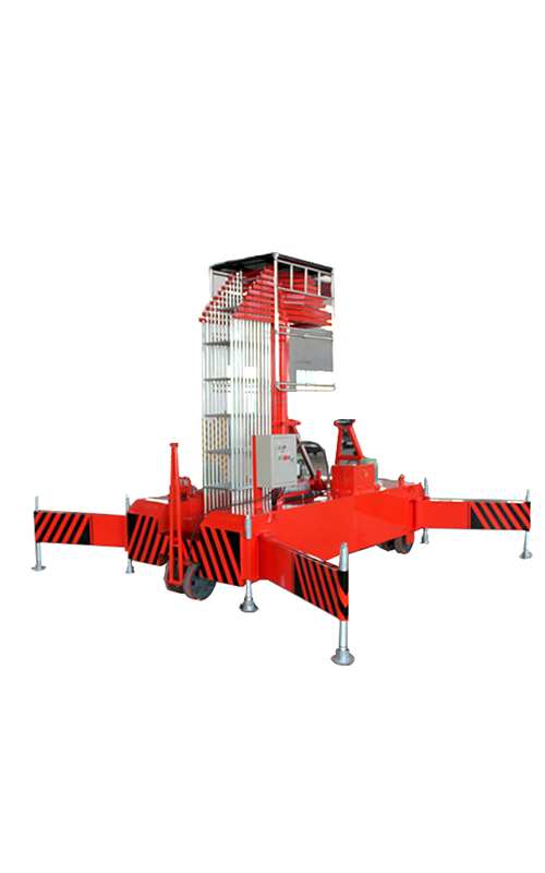 Double body tilting sleeve cylinder aerial work platform