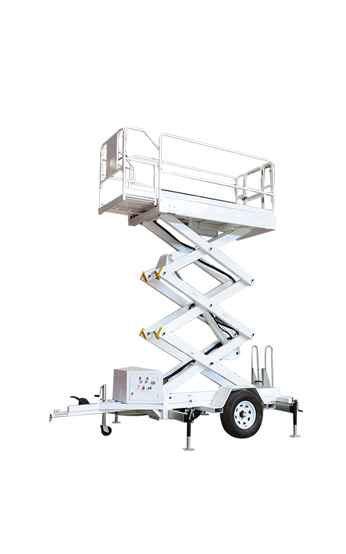 Two-wheeled traction mobile lifting platform