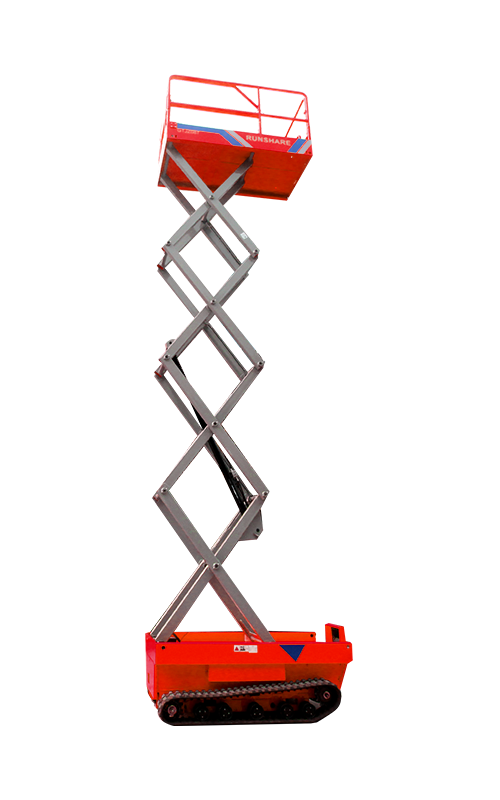 Self-propelled scissor aerial work platform with crawler